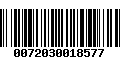 Código de Barras 0072030018577