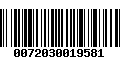 Código de Barras 0072030019581