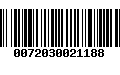 Código de Barras 0072030021188