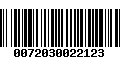 Código de Barras 0072030022123