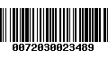 Código de Barras 0072030023489