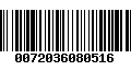 Código de Barras 0072036080516