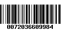 Código de Barras 0072036609984