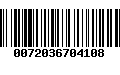 Código de Barras 0072036704108