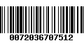 Código de Barras 0072036707512