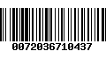Código de Barras 0072036710437