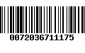 Código de Barras 0072036711175