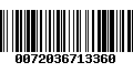 Código de Barras 0072036713360