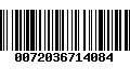 Código de Barras 0072036714084