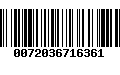Código de Barras 0072036716361