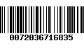 Código de Barras 0072036716835