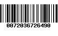 Código de Barras 0072036726490