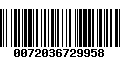 Código de Barras 0072036729958