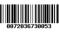 Código de Barras 0072036730053