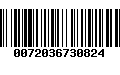 Código de Barras 0072036730824