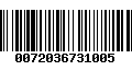 Código de Barras 0072036731005