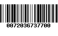 Código de Barras 0072036737700
