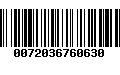 Código de Barras 0072036760630