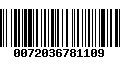 Código de Barras 0072036781109