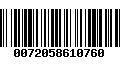 Código de Barras 0072058610760