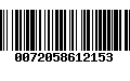 Código de Barras 0072058612153