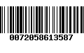 Código de Barras 0072058613587