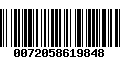 Código de Barras 0072058619848