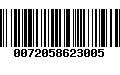 Código de Barras 0072058623005