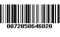 Código de Barras 0072058646820