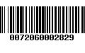 Código de Barras 0072060002829