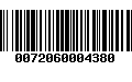 Código de Barras 0072060004380