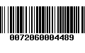 Código de Barras 0072060004489