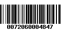 Código de Barras 0072060004847