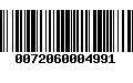 Código de Barras 0072060004991