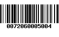 Código de Barras 0072060005004