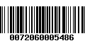 Código de Barras 0072060005486