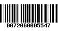 Código de Barras 0072060005547