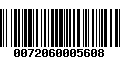 Código de Barras 0072060005608