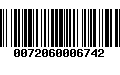 Código de Barras 0072060006742