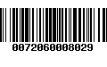 Código de Barras 0072060008029