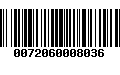 Código de Barras 0072060008036