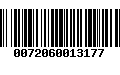 Código de Barras 0072060013177