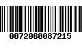 Código de Barras 0072060087215