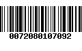 Código de Barras 0072080107092