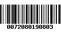 Código de Barras 0072080190803