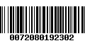 Código de Barras 0072080192302