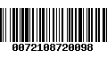 Código de Barras 0072108720098