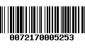 Código de Barras 0072170005253