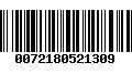 Código de Barras 0072180521309