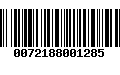 Código de Barras 0072188001285